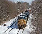 CSXT 468 Leads M427 into Rigby Yard